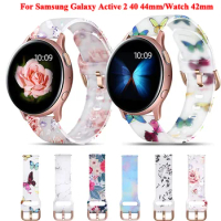 For Samsung Galaxy Active 2 40 44mm Smart Watch 4/5 Pro Band Silicone 20mm Sport Bracelet Galaxy Watch 42mm/3 41mm/Gear S2 Strap