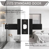 Probrico 8 Pack Square Door Lever Privacy Door Lock Handleset Keyless Lockset Door Knobs Storage Room Bathroom Set