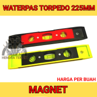 WATERPAS MAGNET 9\ WATERPASS TORPEDO 225MM PENGGARIS AIR PENDEK MISTAR TIMBANG MINI 22.5CM PENGUKUR 