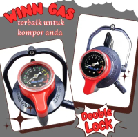 Regulator Gas LPG 3kg Kunci Ganda WINN GAS W900 M - Regulator Gas Jepit Anti Bocor Original Semua Me