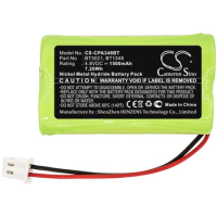 CS BT3021 1500mAh/4.8V Battery for Commpact Secuself Control Panel Ni-MH 7.20Wh Alarm System