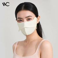 VVC防曬口罩夏季女防紫外線高顏值輕薄透氣騎行防護遮陽冰絲面罩-嫩黃臉頰漸變（魚骨支撐-高倍防曬） 均碼-款式7