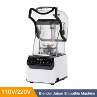 BPA Free Mute Smoothie Maker 2L Heavy Duty Blender Commercial High Performance Blender Sound Insulation 1800W Food Mixer