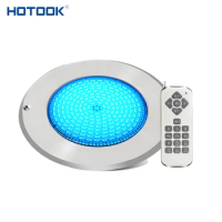 HOTOOK Underwater Lights Resin Filled RGB LED Swimming Pool Light IP68 Stainless Steel Surface Mounted Focos Lamp