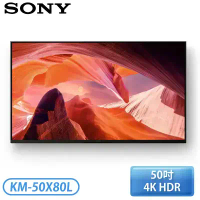 【SONY 索尼】 BRAVIA 50型 4K HDR LED Google TV顯示器(KM-50X80L)