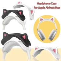 For Apple AirPods Max New Skin Silicone Case Cover Ear Pad Case Earcups Headband Cover Headphone Beam Cover Cat Ear Dust-proof