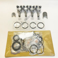 V1501 V1501DA Overhaul Rebuild Kit Full Gasket Set Piston Rings Bearings For Kubota Tractor L345 L345DT L2602 L2802 L3202 L3001