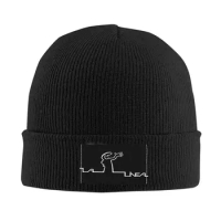 La Linea La Linea Canvas Print Knit Hat Cap Knitted Beanie Hat Beanies Cap Unisex Hipster