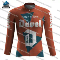 Drink Duvel Cycling Jersey Windbreaker Long Sleeve Rode Bike Mtb Maillot Rode Bicycle Clothes Top Ropa Ciclismo