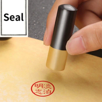 Custom Gift Seal Sandalwood Brass Stamp Bamboo Shaped Seals Calligraphy Painting Clear Stamps Artist Chinese Name Special Stamp