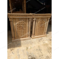 podium minimalis kaju jati, mimbar podium masjid