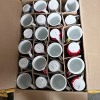 500pcs 360 ml milk cup, ceramic variegated cup, mug, water cup, milk cup, 12 amps variegated cup