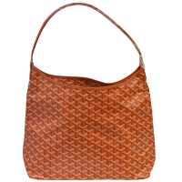 GOYARD 經典HOBO BAG系列印花防水帆布單肩購物包(橘色)