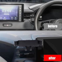 Car Mobile Phone Holder Air Vent Outlet Support GPS Stand Navigation Bracket For Honda HRV Vezel 2022 2023 Accessories
