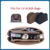 เหมาะสำหรับ ALMA BB PM ผ้าสักหลาดใส่กระเป๋าออแกไนเซอร์แต่งหน้ากระเป๋าถือออแกไนเซอร์ Travel Inner Purse กระเป๋าเครื่องสำอางแบบพกพา