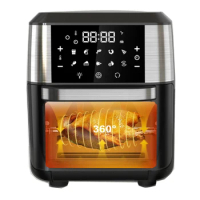 Electric Digital Air Fryer Oven with 8 Cooking Presets Rotisserie Dehydrator Oilless Cooker Multi-function 12L Air Fryer Toaster