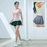 【BODYAIR】高腰翹臀活動裙短褲(瑜珈.運動.慢跑.透氣.舞蹈.運動褲)