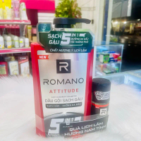 Romano Dầu Gội Sạch Gầu Romano 5in1 tặng lăn khử mùi- Chất Hương Ý Lịch Lãm & Quà Lịch Lãm Hương Nam