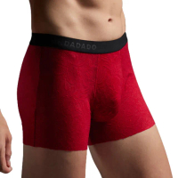 【Mr. DADADO】黑標系列 M-LL蕾絲四角男內褲 GKS301RB(魅力紅)