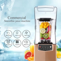 Commercial 220v Smoothie Machine with slient cover Touch Screen Blender Ice Crushers Smoothies Ice Maker 1L Juicer Food Mixer