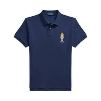 Polo Ralph Lauren Custom Slim Polo Bear Mesh Polo Shirt Newport Navy/Heritage Bea L Blue