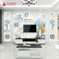 風景牆紙 8d電視背景牆壁紙裝飾客廳壁畫現代簡約3d立體影視牆布2021年新款『XY27245』