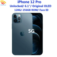 95%New iPhone 12 Pro 128GB 256GB ROM 6.1" Super Retina OLED Face ID NFC IOS Unlocked 5G Original iPhone 12pro Mobile Phone