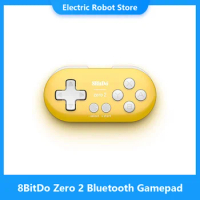 8BitDo Zero 2 Bluetooth Gamepad,a Perfect Pocket-sized Robot Controller Compatible with Windows,Steam, Switch,RPI Retro