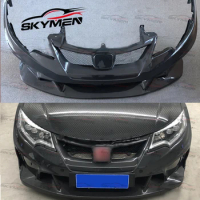 For Honda Civic FK2 Type R Carbon Fiber Glass Mugen Style Car Front Bumper Auto Bumper Guard Set Body Kit Cover