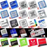 High quality Intel Core Win 10 i9 i7 vpro EVO RTX GTX VEGA Laptop Desktop Computer CPU Label Sticker Personalized DIY Decoration