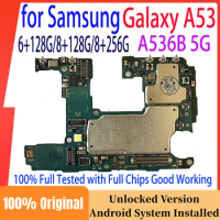 Unlocked Original Motherboard for Samsung Galaxy A53 Mainboard 128gb 256gb A536B EU Mainboard Logic Board Tested Full Functions