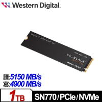 WD黑標 SN770 1TB NVMe M.2 PCIe SSD固態硬碟