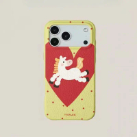 Sarung Telefon Mewah Kulit PU Tekstur Comel Kuda Poni untuk Huawei Nova 14 Pro Ultra 13 Pro 12 Pro U