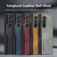 Sheepskin Leather Case For Samsung Z Fold3 Fold4 Fold5 Samsun Fold 3 4 5 ZFold5 ZFold4 ZFold3 5G Soft Silicone Shockproof Coque
