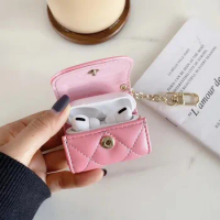 Cute For Girls For Airpods 2 Case Leather With Keychian Soft all-inclusive airpod pro case For Airpods Pro 2 （2022）Leather Case