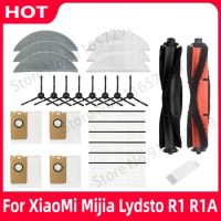 For XiaoMi Mijia Lydsto R1 R1A Main Brush HEPA Filter Side Brush Dust Bag Mop Cloth Spare Parts Robot Vacuum Cleaner Accessories
