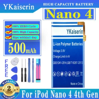 YKaiserin Nano 4 5 6 7 Batterij for IPod Nano4 4th Gen/Nano5 5G 5th MP3 616-0467/6 6th Gen 8GB 16GB/nano7/7th MB903LL/A battery