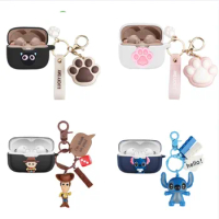 Hot Cute Cartoon Anime Role Soft Silicone Earphone Protective Case for JBL Tune 230NC TWS Headphone Cover with Doll Pendant
