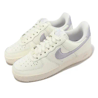 【Nike】休閒鞋 Wmns Air Force 1 07 ESS 米白 紫 金屬感 女鞋 AF1 DV7470-100-23CM=女US6