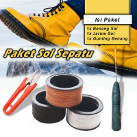Komplit Alat Jahit Sol Sepatu, Benang Sol, Jarum Sol, Gunting Benang - Benang Nilon Nylon Tali Sol N