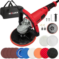 Buffer Polisher, 10A 7-Inch Rotary Polisher for Car Detailing, 1200W 7 Variable Speed Car Buffer Polisher Machine, Max 4800RP