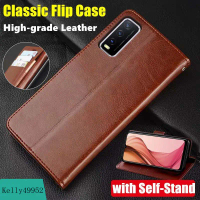 เคสสำหรับ Vivo Y20 รุ่น V2029 แบบฝาพับ ที่ตั้งโทรศัพท์ กระเป๋าสตางค์หนังสังเคราะห์