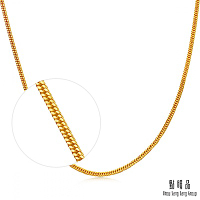 【點睛品】機織素鍊黃金項鍊(45cm)_計價黃金