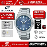 Jam Tangan Pria Casio Edifice EFR-S108D-2AVUDF Original Analog Slim Stainless Steel Blue Dial Sapphi