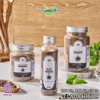 Organic Hub Lada Hitam Bubuk Merica Bubuk Black Pepper Powder Ladaku Merica Lada Bumbu Dapur Premium
