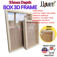 Box 3D Frame - 35mm depth - Thicker version 3d frame - Hollow frame - Bouquet frame - Large 3d frame