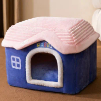 Cat Bed Can Be Folded, Sleeping In Dog House, Movable Closed Dog House, Movable, Warm And Comfortable Sofa House, Pet Supplies