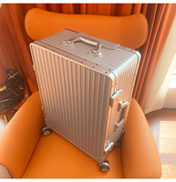 日本鋁框行李箱靜音萬向輪拉桿箱一九開登機箱20寸22寸