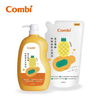 Combi 黃金雙酵奶瓶蔬果洗潔液促銷組 (1罐+1入補充包)