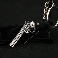 Pendant revolver metal toy gun model keychain